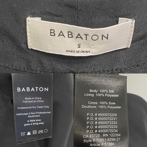 ARITZIA Babaton Corbett Silk Shorts Faux Wrap Romper Black S - Picture 7 of 7